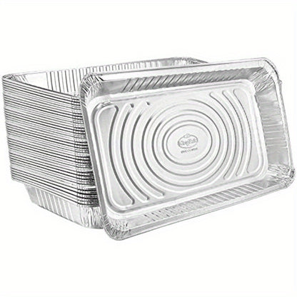 50-Pack Extra Heavy Duty Full-Size Aluminum Foil Pans – 21"x13" - Hiccupzz