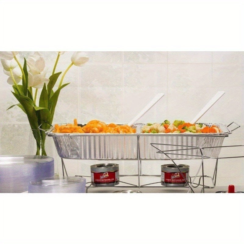 50-Pack Full-Size Aluminum Foil Pans, 21"x13" Extra Heavy Duty Disposable Roasting & Baking Pans for Catering, Hotels, Restaurants, Buffets, and Steam Tables