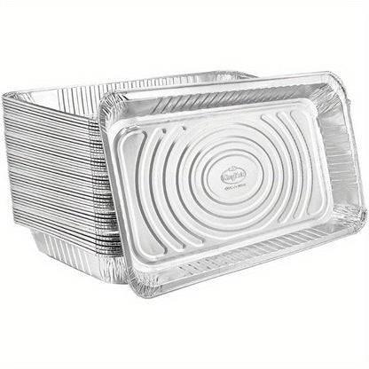 50-Pack Extra Heavy Duty Full-Size Aluminum Foil Pans – 21"x13" - Hiccupzz