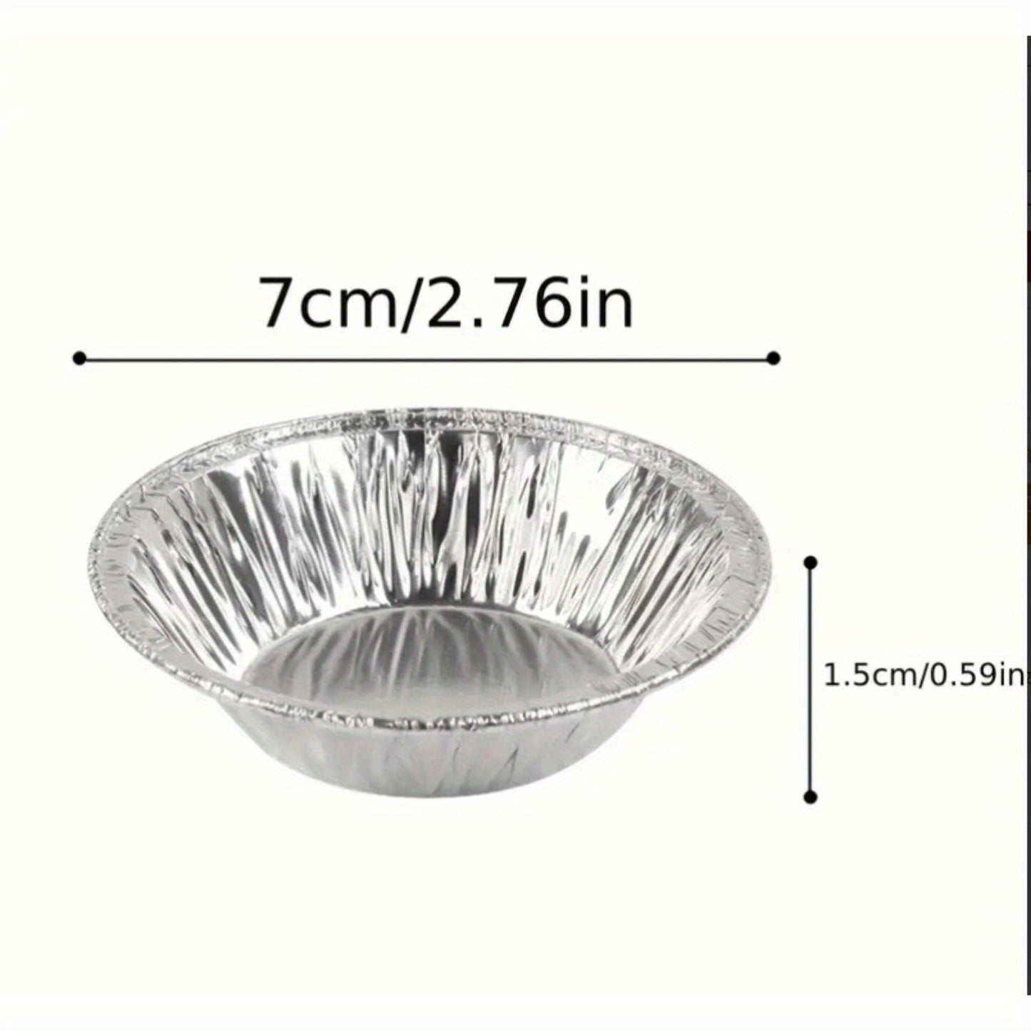 200Pcs Aluminum Foil Tart Pan Egg Tart Pan Freezer & Oven Safe Disposable Round Egg Tart Tin Foil Pans for Baking Supplies