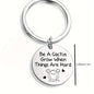 Motivational Stainless Steel Cactus Keychain – Inspiring Birthday Gift for Men and Party Favors - Hiccupzz