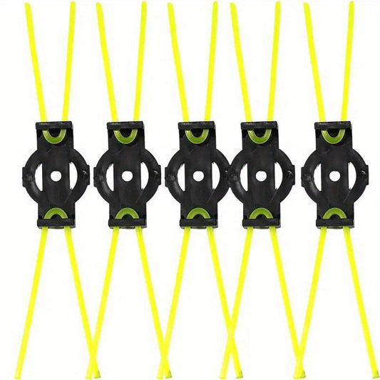 5-Pack Universal Battery-Powered Lawn Mower Straw Rope Set, Easy Install, Durable Weed Whacker Head for Lawn Care and Gardening Accessories