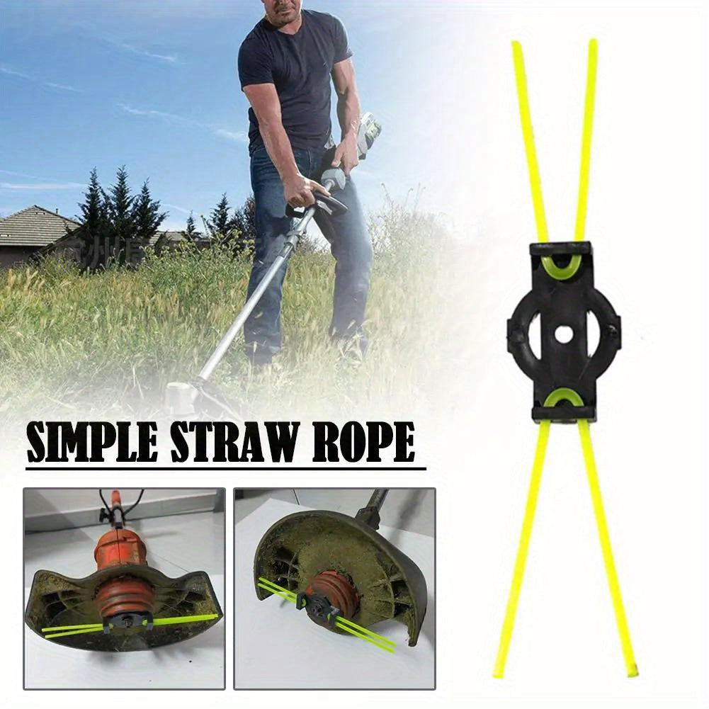 5-Pack Universal Battery-Powered Lawn Mower Straw Rope Set, Easy Install, Durable Weed Whacker Head for Lawn Care and Gardening Accessories