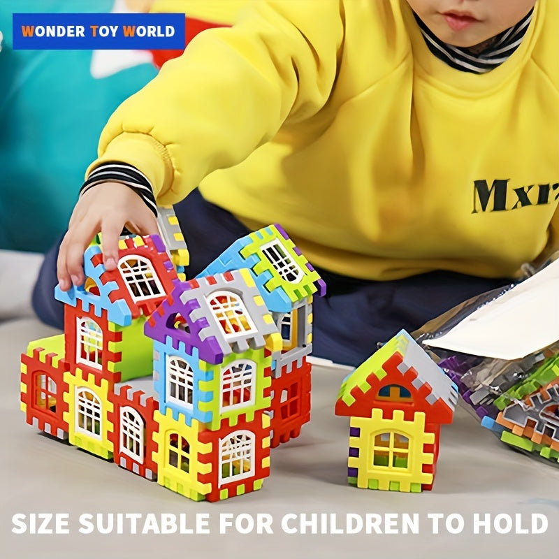 127 Pcs Kids Interlocking Building Blocks Set - Educational PP Plastic Bricks for Creative Play & Brain Development