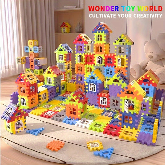 127 Pcs Kids Interlocking Building Blocks Set - Educational PP Plastic Bricks for Creative Play & Brain Development