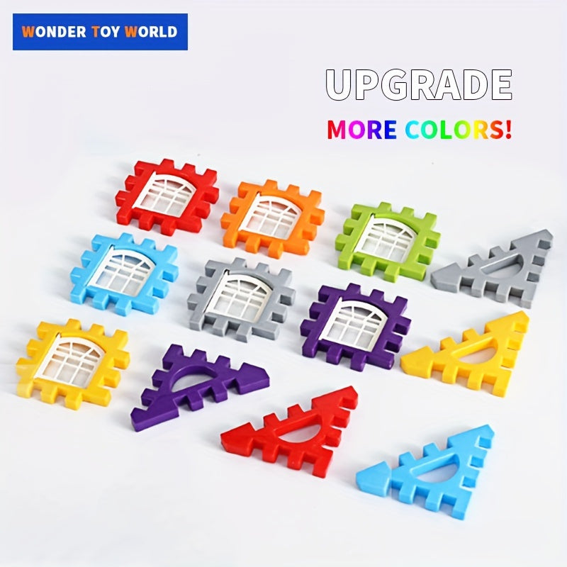 127 Pcs Kids Interlocking Building Blocks Set - Educational PP Plastic Bricks for Creative Play & Brain Development