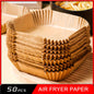 Non-Stick Disposable Air Fryer Paper Lining for Square Baking & Cooking – Oven & Microwave Safe - Hiccupzz