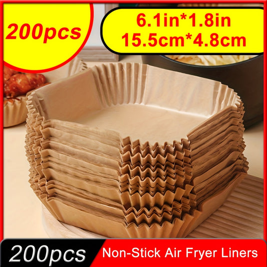 Non-Stick Disposable Air Fryer Paper Lining for Square Baking & Cooking – Oven & Microwave Safe