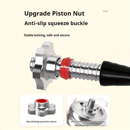 Adjustable Dumbbell Set - Foam Handles, Cast Iron Weights, Anti-Slip Grip, Home Gym Equipment - Hiccupzz