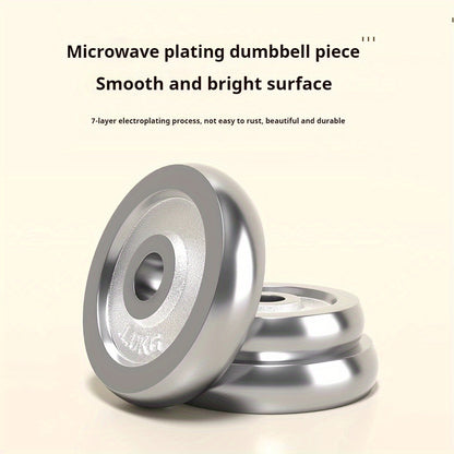 Adjustable Dumbbell Set - Foam Handles, Cast Iron Weights, Anti-Slip Grip, Home Gym Equipment - Hiccupzz