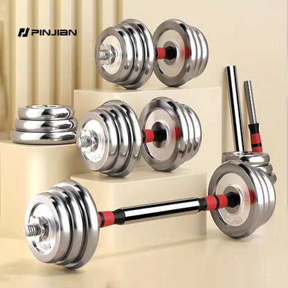 Adjustable Dumbbell Set - Foam Handles, Cast Iron Weights, Anti-Slip Grip, Home Gym Equipment - Hiccupzz