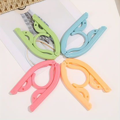 10 Pcs Foldable Travel Hangers with Anti-Slip Design - Durable Plastic