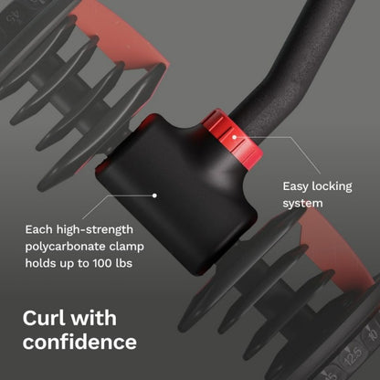 Adjustable Dumbbell to Barbell/Kettlebell Set for Full-Body Workout, 200lbs Capacity - Hiccupzz