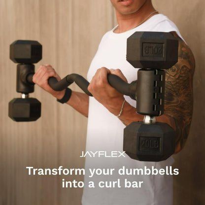 Adjustable Dumbbell to Barbell/Kettlebell Set for Full-Body Workout, 200lbs Capacity - Hiccupzz