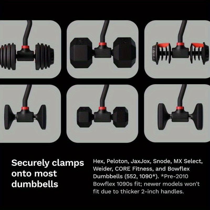 Adjustable Dumbbell to Barbell/Kettlebell Set for Full-Body Workout, 200lbs Capacity