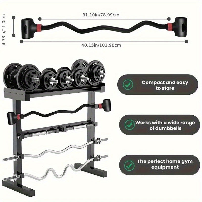 Adjustable Dumbbell to Barbell/Kettlebell Set for Full-Body Workout, 200lbs Capacity