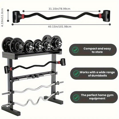 Adjustable Dumbbell to Barbell/Kettlebell Set for Full-Body Workout, 200lbs Capacity - Hiccupzz
