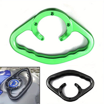 Kawasaki Passenger Fuel Tank Handle - Aluminum Alloy Armrest for Z800, Z1000, ER-6N, ER-6F, Ninja 300, ZX-6R, ZX-10R, ZZR1400 - Available in Black, Red, Blue, Green - Hiccupzz