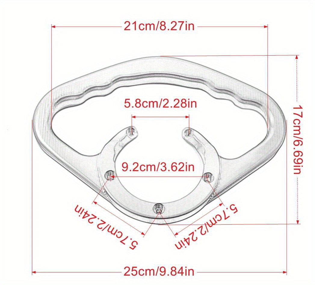 Kawasaki Passenger Fuel Tank Handle - Aluminum Alloy Armrest for Z800, Z1000, ER-6N, ER-6F, Ninja 300, ZX-6R, ZX-10R, ZZR1400 - Available in Black, Red, Blue, Green