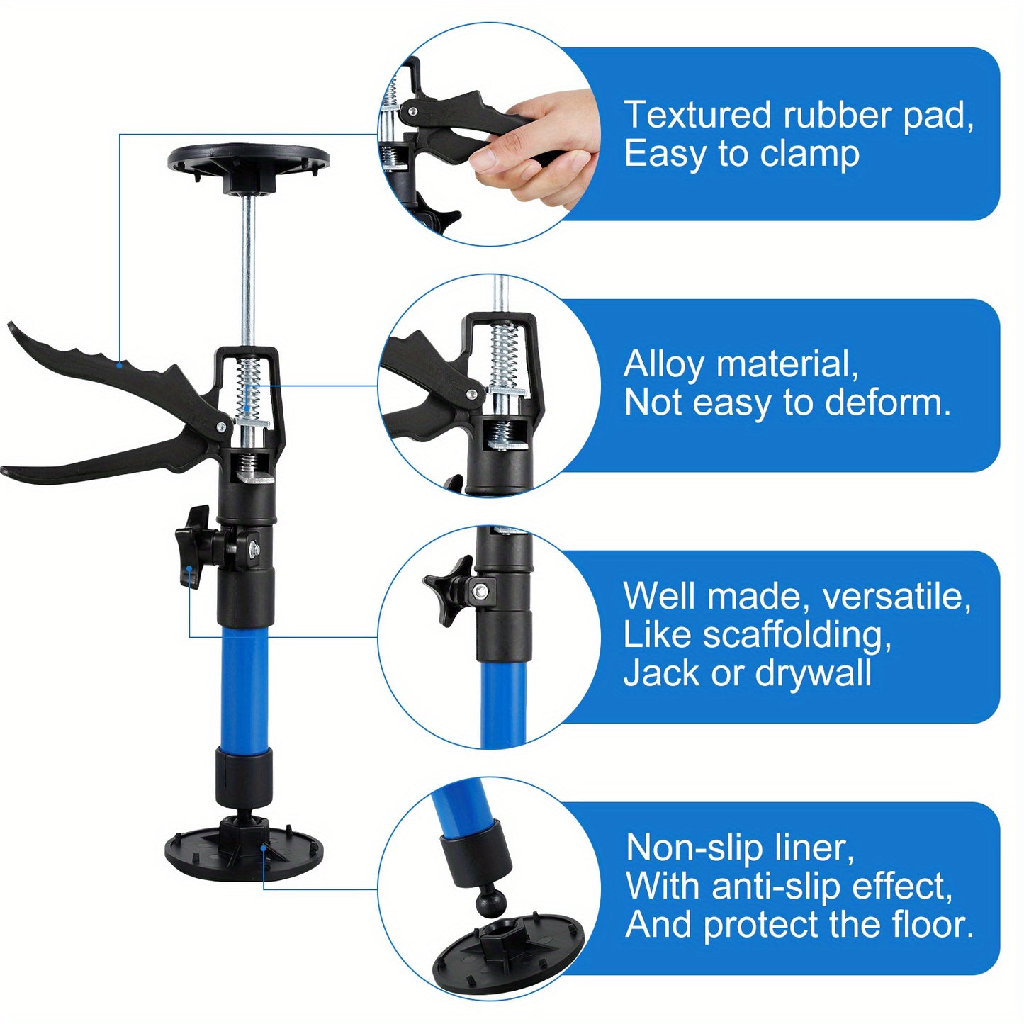 2 Pcs Cabinet Jack Support Pole - Adjustable Telescopic Support Rod