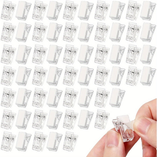 Self-Adhesive Clips (1/10/20/50 pcs): Plastic Spring Clips for Hanging Tapestries, Posters, Photos, and Flags in Home or Office