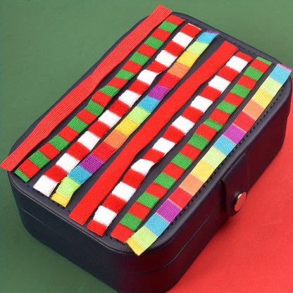 Mini Christmas Scarf Ornaments Set (1/4 pcs): Festive Striped Polyester Scarves with Pom-Poms for Holiday Decor and Doll Adornment - Hiccupzz