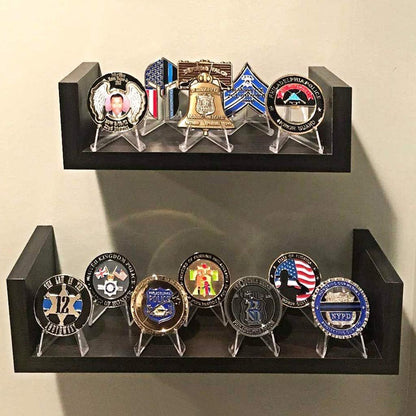 Acrylic Easel Stands: Clear Mini Coin Display Holders (2/5/10/20/40 pcs) for Air-Tite Coins, Pocket Watches, Capsules, and Medals (2.16 Inch Tall) - Hiccupzz