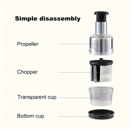 1 Pc Manual Garlic Press & Food Chopper