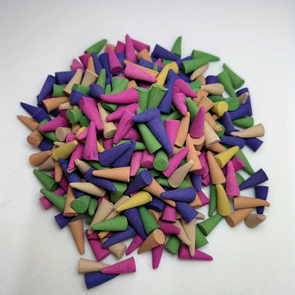 Assorted Lavender Sandalwood Pagoda Cones: Natural Wood Incense Sticks (10 pcs) for Deodorizing, Yoga, Meditation, and Spa - Perfect Valentine's Day Gift - Hiccupzz