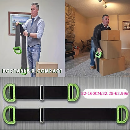 Adjustable Heavy-Duty Moving and Lifting Straps - 600 lbs Capacity, Furniture & Object Carrier with Ergonomic Handle for Safe and Easy Maneuvering - Hiccupzz