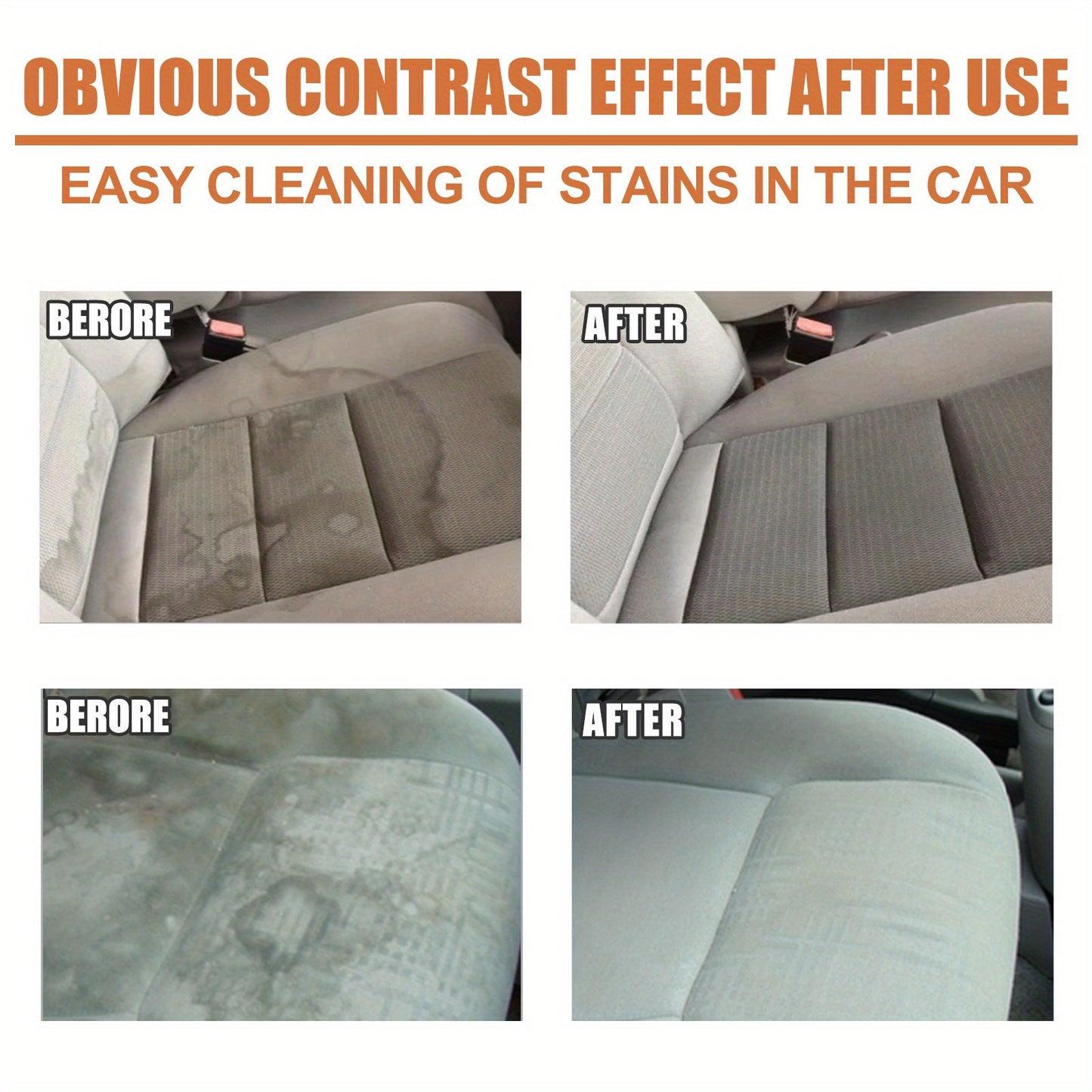 1 Set Car Multi-Purpose Foam Cleaner - Interior Steering Wheel Plastic Fabric Seat Stain Cleaner - For All Car Interiors