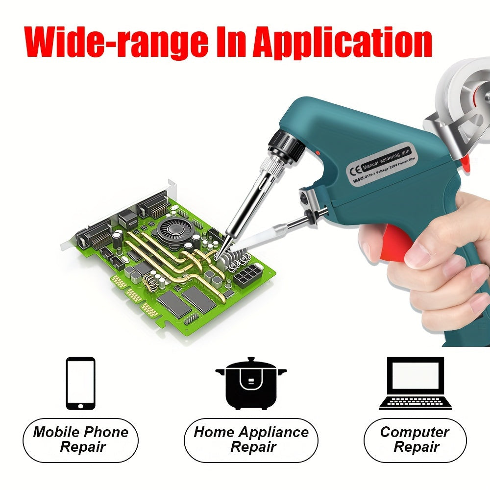 Electric Auto Soldering Iron Gun Kit Hand-Held Tweezers Wire Welding Tool