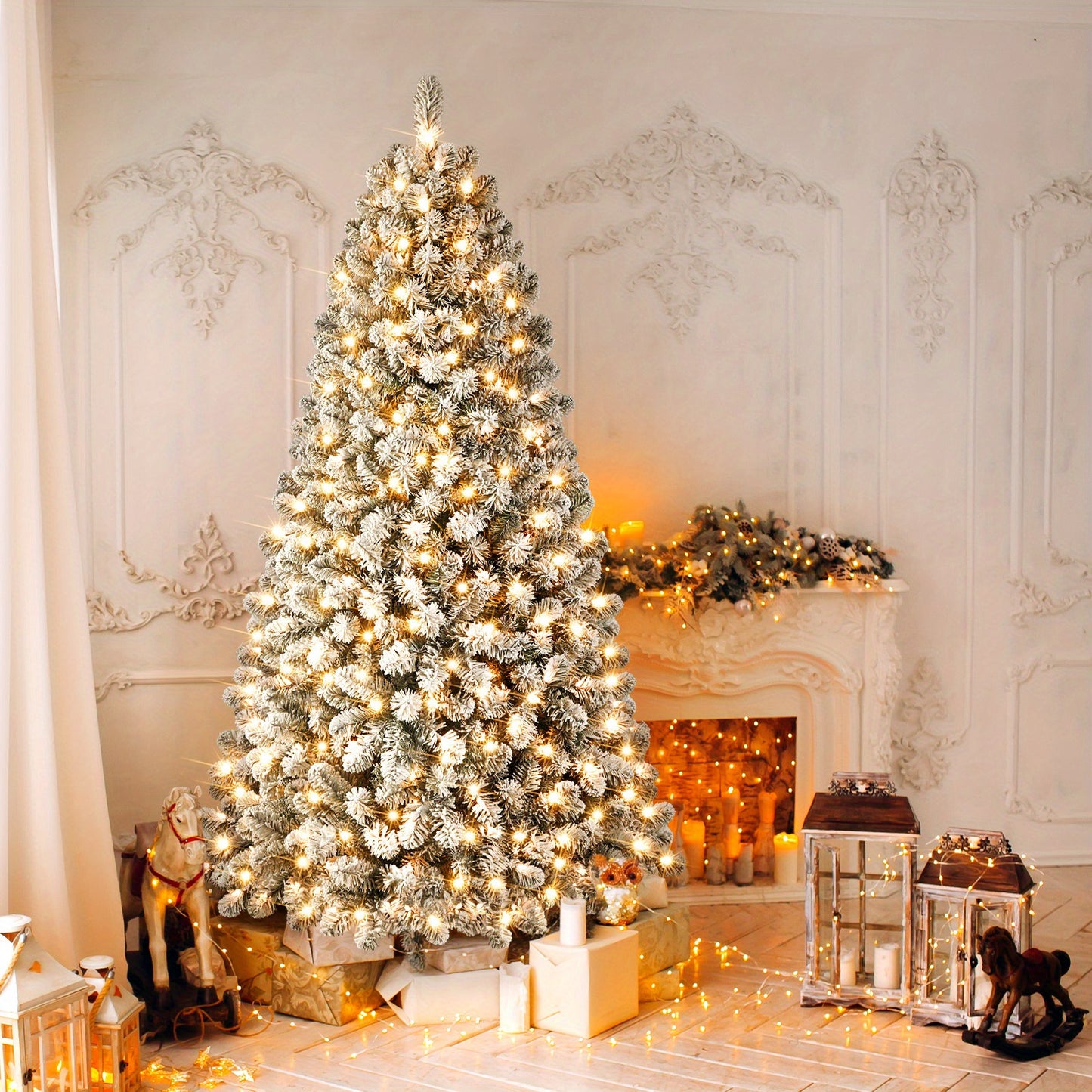 1 Pc 6.5 Ft White Prelit Christmas Tree