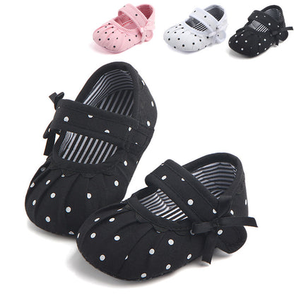 Baby Girl Shoes Cute Polka Dot Princess Kid Anti-slip On Shoes - Hiccupzz