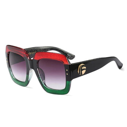 Colorful glitter sunglasses retro sunglasses - Hiccupzz