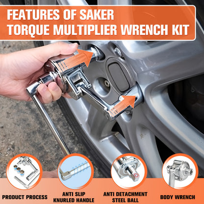 Multiplier Wrench Set - Heavy Duty Extension Wrench with 17mm/19mm/21mm Sockets, Ideal for Loosening Car Tire Lug Nuts