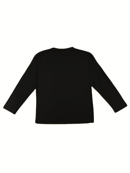 9-Pcs Kids' Warm Fleece Long Sleeve T-Shirts - Soft Thermal Polyester Pullover Tops for Boys & Girls, Spring/Autumn Base Layer - Hiccupzz