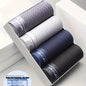 4-Pack Men's Ice Silk Antibacterial Underwear - Breathable Stretchy Boxer Briefs for Spring & Summer - Hiccupzz