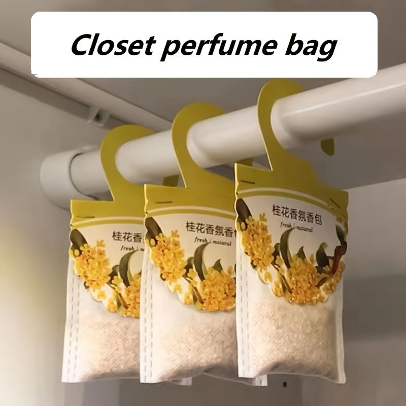 1pc Wardrobe Incense Bag, Odor Removal, Mildew-proof Car Air Freshener, Can Be Hung, Flower Scent, Clear Fragrance, Bedroom Increased Incense Bag, Long-lasting Scent