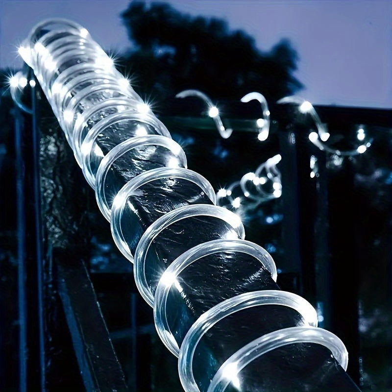1 Pack Solar Tube String Lights - 8 Modes Outdoor LED Copper Wire Lights - Hiccupzz