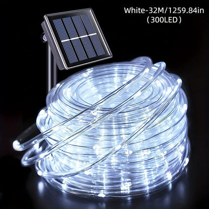 1 Pack Solar Tube String Lights - 8 Modes Outdoor LED Copper Wire Lights - Hiccupzz