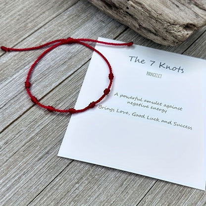 1 Pc/2pcs 7 Knots Red String Protection Bracelet – Love, Success & Negative Energy Shield Wristband - Hiccupzz