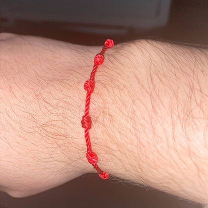 1 Pc/2pcs 7 Knots Red String Protection Bracelet – Love, Success & Negative Energy Shield Wristband - Hiccupzz