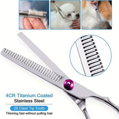 1 Pc/2pcs Professional Curved Dog Grooming Scissors – 1/2 Piece Set for Trimming and Cutting Dog Hair - Hiccupzz