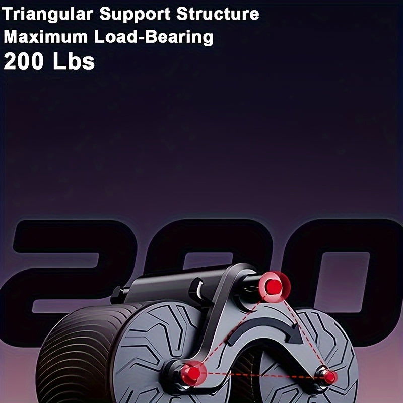 1 Pc- Automatic Rebound Ab Wheel with Elbow Pad for Core & Belly Training - Hiccupzz