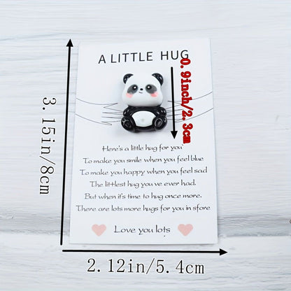 1 Pc / 2 Pcs Cute Panda Blessing Pocket Hug Cards: Birthday, Thank You, and Back to School Gift for Family & Friends - Hiccupzz