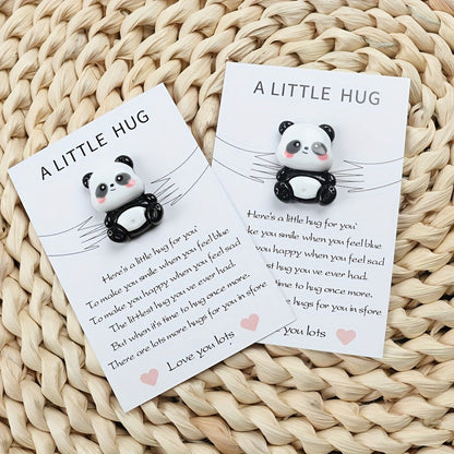 1 Pc / 2 Pcs Cute Panda Blessing Pocket Hug Cards: Birthday, Thank You, and Back to School Gift for Family & Friends - Hiccupzz