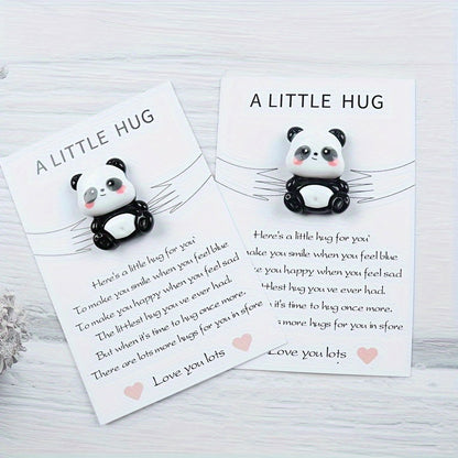 1 Pc / 2 Pcs Cute Panda Blessing Pocket Hug Cards: Birthday, Thank You, and Back to School Gift for Family & Friends - Hiccupzz