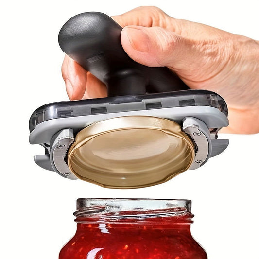 1 Pc Adjustable Multifunctional Jar & Bottle Opener - Metal Can Opener, Jar Lid Gripper, Manual Kitchen Accessory, Party Supplies - Hiccupzz