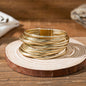 1 Pc Boho Vacation Style Multilayer Contrast Magnetic Buckle Bracelet Unisex Rock Hippie Wide-brimmed Disturbing Bangle Wrap Bracelet For Women - Hiccupzz